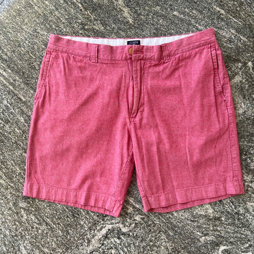 J Crew Mens Shorts Linen Red Color SIZE 36